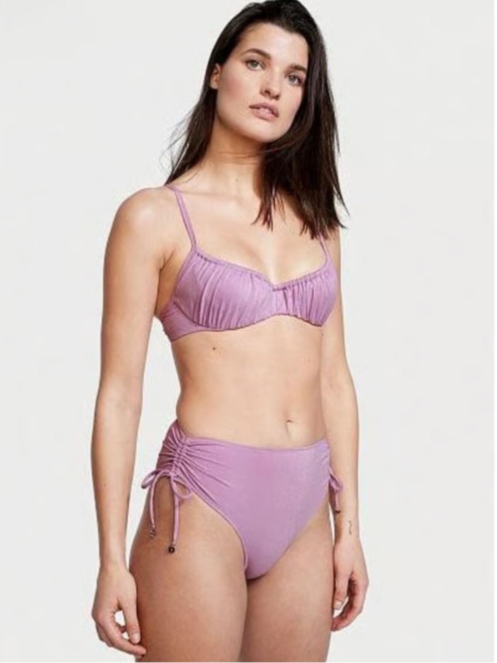 Victoria's Secret Lilac Ruched Two-Piece Bikini Set